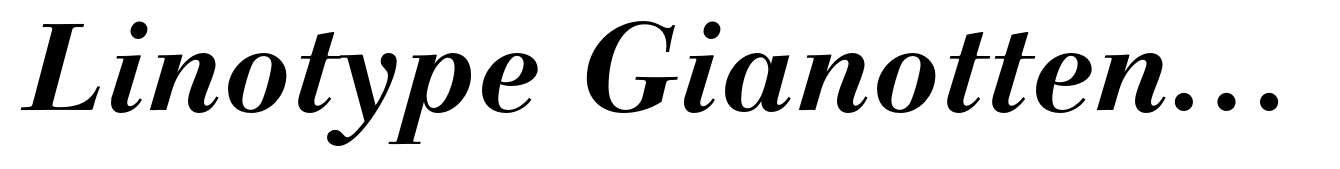 Linotype Gianotten Pro Bold Italic